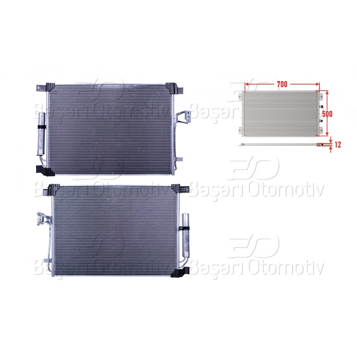 KLIMA RADYATORU 700X500X12 NISSAN NAVARA D23 2.3DCI 14>