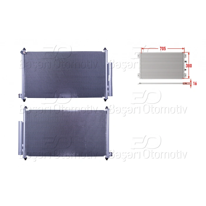 KLIMA RADYATORU 705X380X16 HONDA CRV 2.0 16V 12>