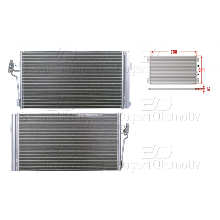KLIMA RADYATORU 708X391X16 MERCEDES-BENZ VITO 04>