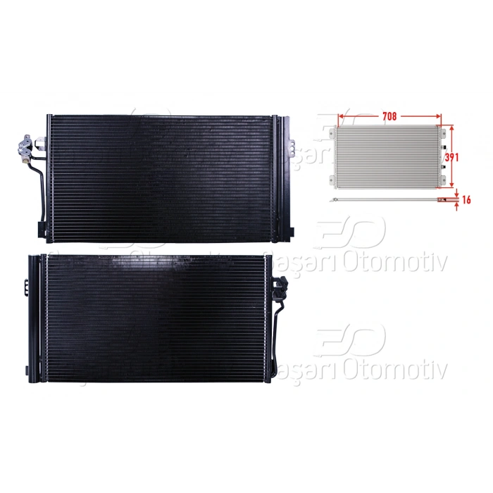 KLIMA RADYATORU 708X391X16 MERCEDES-BENZ VITO. VIANO 04>