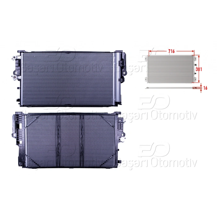 KLIMA RADYATORU 716X381X16 VOLVO XC90 2.0 D5 14>