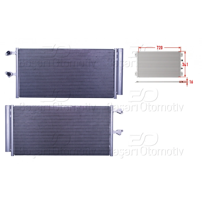KLIMA RADYATORU 720X341X16 VOLVO XC60 2.0 D4 S90 2.0 D5 17>