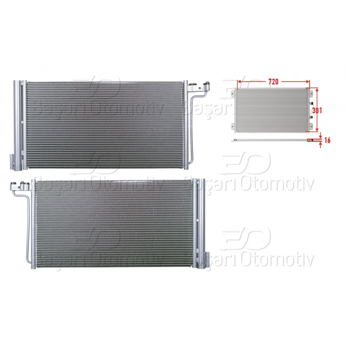 KLIMA RADYATORU 720X381X16 FORD FOCUS BENZIN 11>