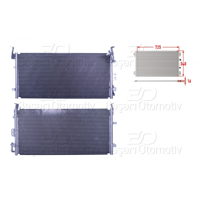 KLIMA RADYATORU 725X340X16 HYUNDAI SONATA 02-04