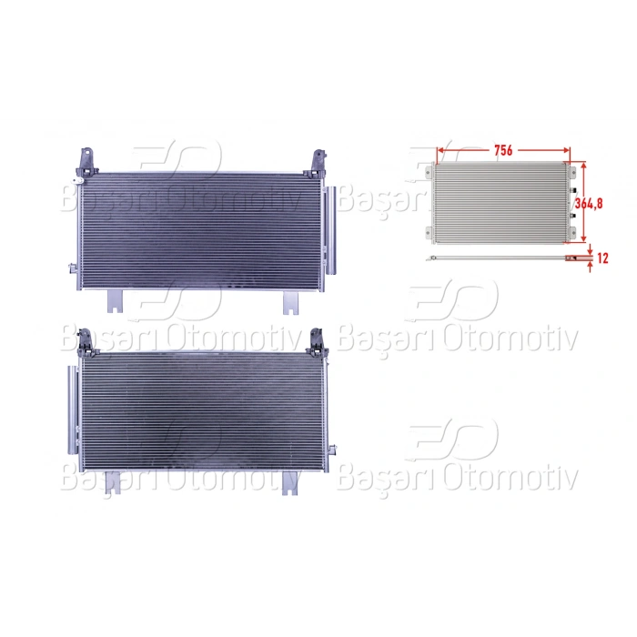 KLIMA RADYATORU 756X364,8X12 HONDA CR-V 5 1.5 AWD 2016>