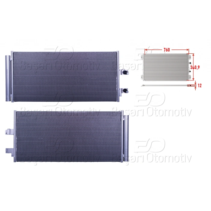KLIMA RADYATORU 760X340,9X12 VOLVO XC40 18>