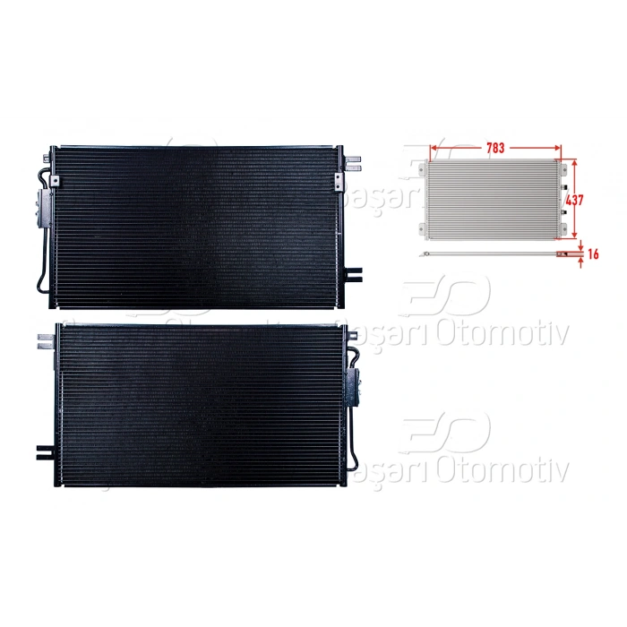 KLIMA RADYATORU 783X437X16 CHRYSLER VOYAGER 2.8CRD 04-08