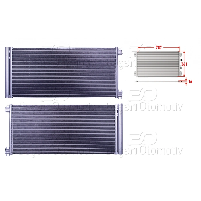 KLIMA RADYATORU 787X361X16 RENAULT TRAFIC 1.6DCI 14>
