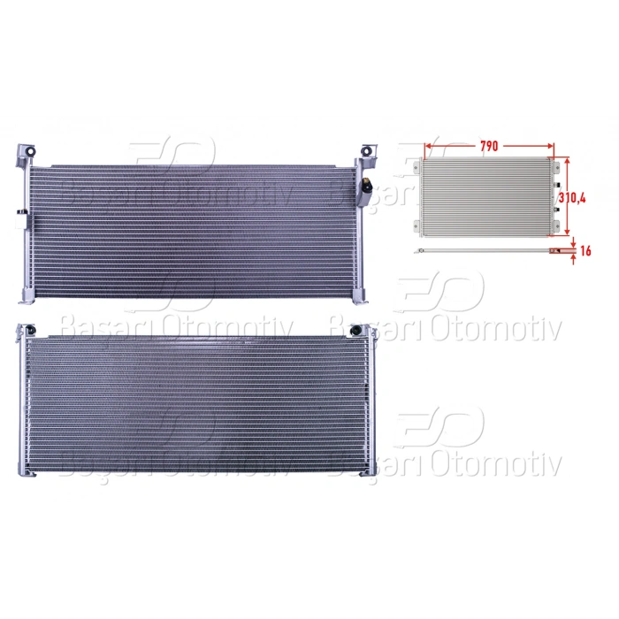 KLIMA RADYATORU 790X310,4X16 TOYOTA RAV 2.0 4WD 94-00