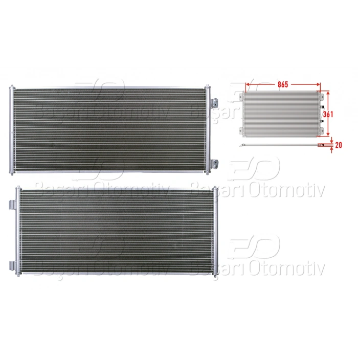 KLIMA RADYATORU 865X361X20 FORD TRANSIT 00>
