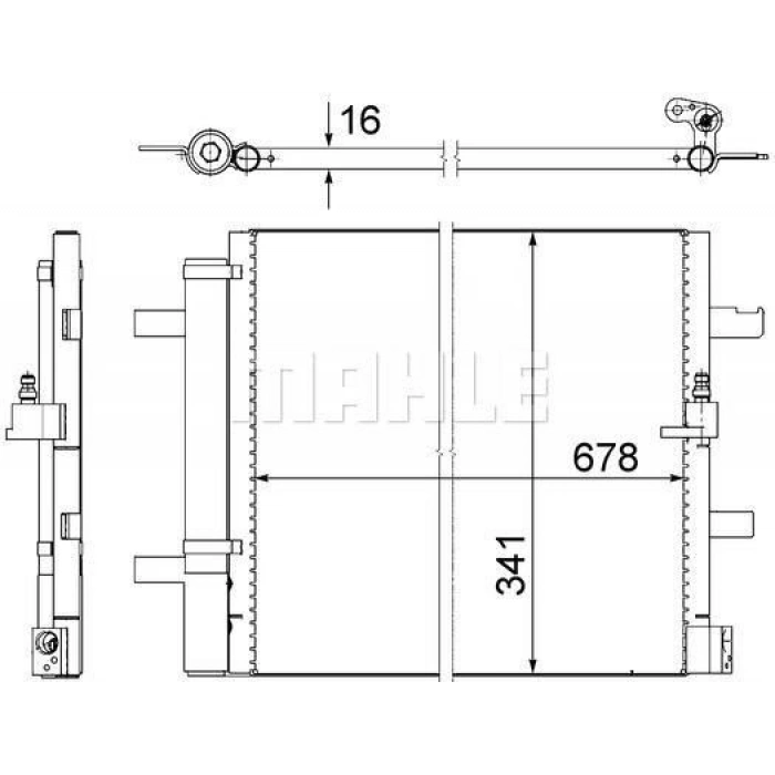 KLİMA RADYATÖRÜ A3 LEON TOLEDO OCTAVIA CADDY III GOLF V VI JETTA IV TOURAN