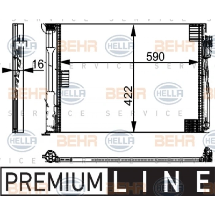 KLIMA RADYATÖRÜ E60-E61-E63-E64-E65-E66 N43-N46-N52-N53-M54-N62-N63 03-10