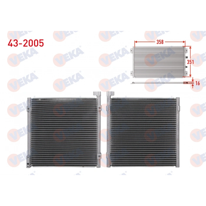 KLIMA RADYATORU HONDA CIVIC VI 1.4i - 1.5i - 1.6i 1995-2001/ HR-V (GH) 1.6 1999-2005/ ROVER 400 (RT) 416 GSI - 418 D 1995-2000 / 45 (RT) 1.6 - 1.8 2000-2005