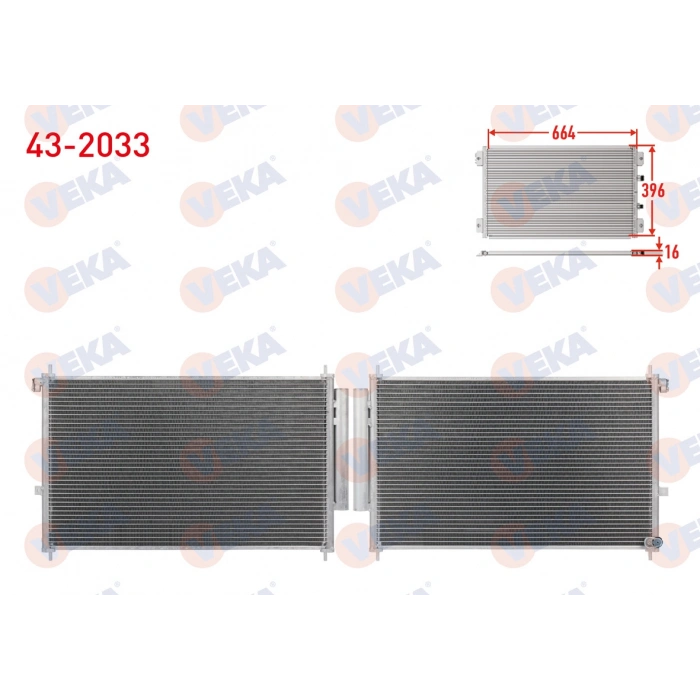 KLIMA RADYATORU HONDA CR-V 2013- / 1.6 i-DTEC, 2.0 AWD, 2.0 i-VTEC, 2.2 i-DTEC