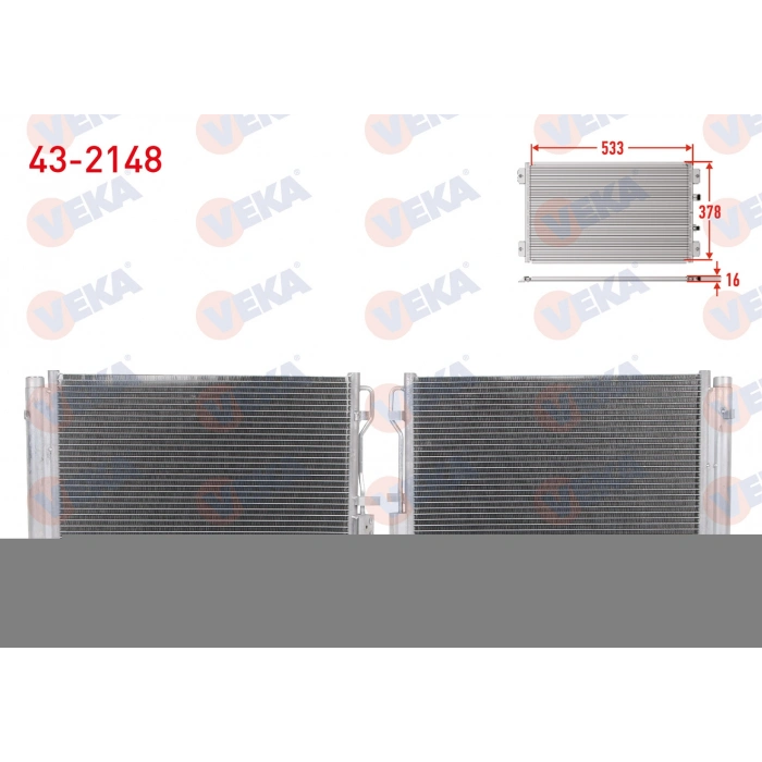 KLIMA RADYATORU HYUNDAI TUCSON (TLE) 1.6 CRDI 2015- / KIA SPORTAGE (QL) 1.6 CRDI 2015-