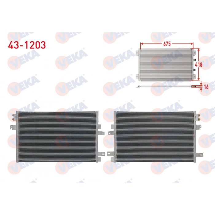 KLIMA RADYATORU JEEP COMPASS 2.0 2006- / PATRIOT 2.4 2008-2017 / DODGE AVENGER 2.4 2007-2014 / CHRYSLER SEBRING CABRIO 2.4 2006-2010