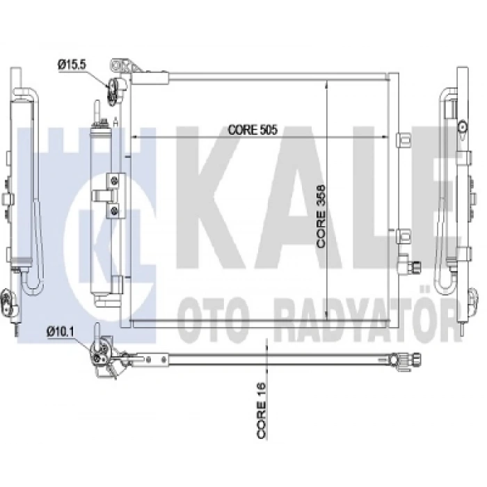 KLIMA RADYATÖRÜ KONDENSER/BRAZING (AL/AL)/505X380X16/KURUTUCUSUZ CLIO III/MODUS 1.5DCI 04-