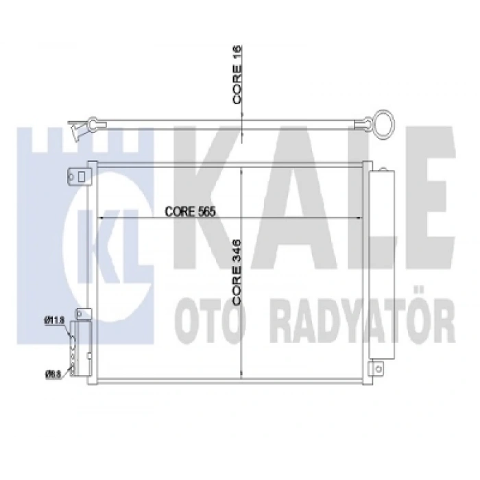 KLIMA RADYATÖRÜ KONDENSER/BRAZING (AL/AL)/565X346X16 DOBLO III/ALFA ROMEO/COMBO 1.4 09-