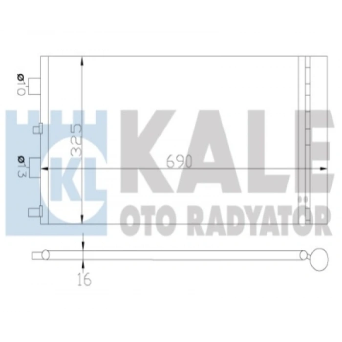 KLIMA RADYATÖRÜ KONDENSER (KURUTUCU ILE)(690X325X16) DUSTER BM 10-