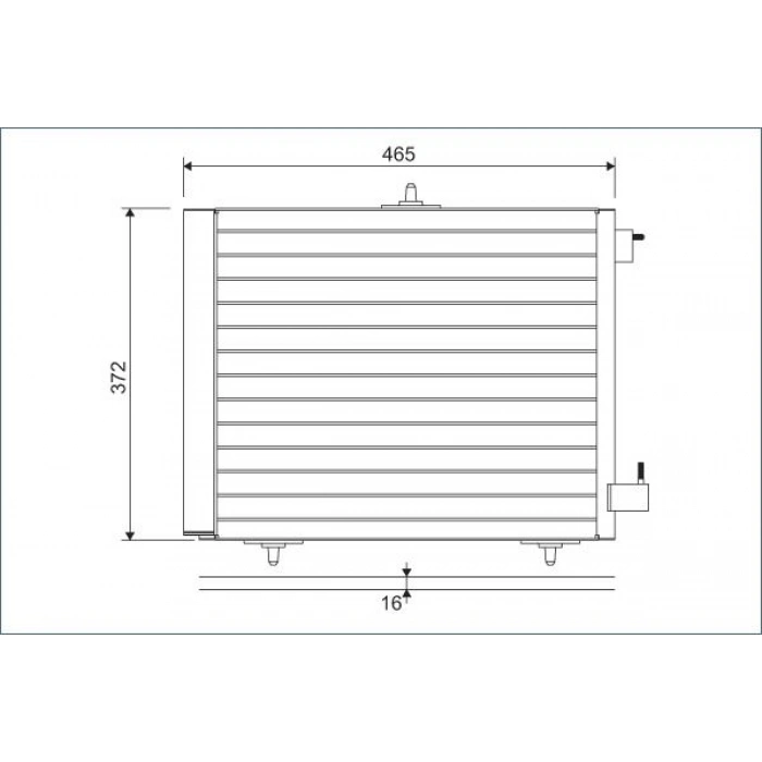 KLİMA RADYATÖRÜ KURUTUCU İLE BERLINGO PARTNER 08 C4 04 307 00 1.4 16V1.6 16V 2.0 16V 568×361x12
