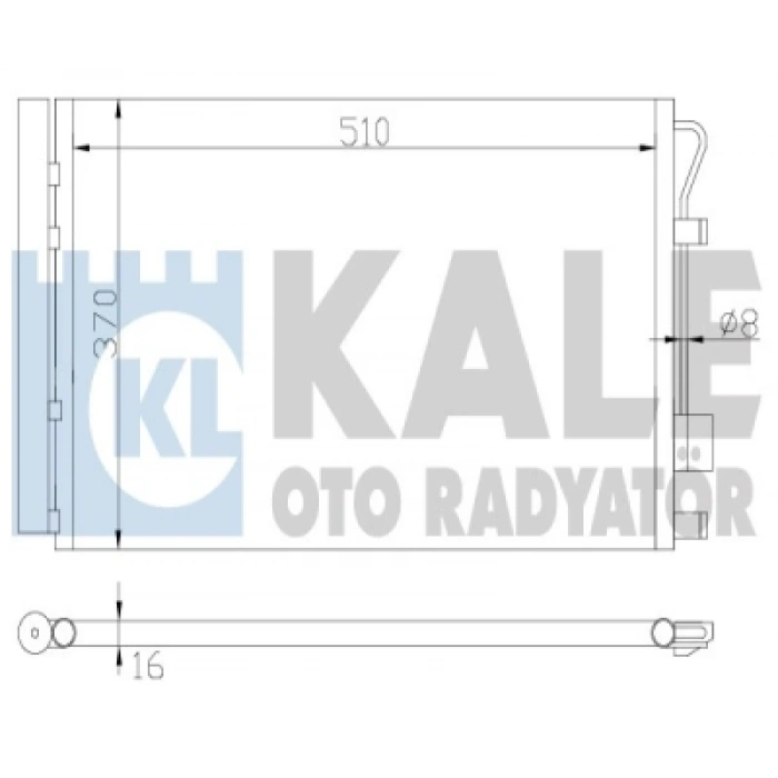 KLIMA RADYATÖRÜ KURUTUCU ILE BRAZING 512X377,4X16 ACCENT BLUE/RIO 1,4 BENZIN 2011-