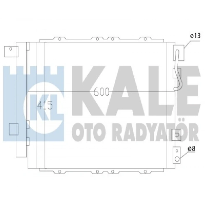 KLIMA RADYATÖRÜ KURUTUCU ILE BRAZING 558X418X16 SORENTO V6 BENZIN 2002-