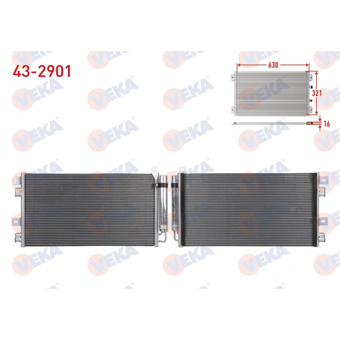 KLIMA RADYATORU MINI COOPER (R50,R53) 1.6i 16v 2001-2006 / COOPER ONE 1.6i 16v 2001-2006 / COOPER S 1.6i 16v 2001-2006