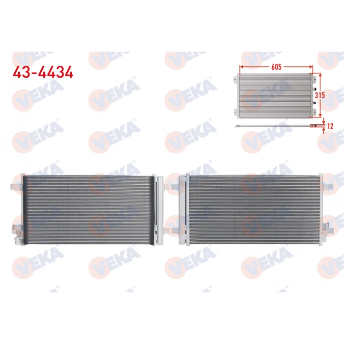 KLIMA RADYATORU VOLKSWAGEN POLO (AW1) 1.0 2018-/ SEAT IBIZA V (KJ1) 1.0 2017-/ ARONA (KJ7) 1.0 2017-