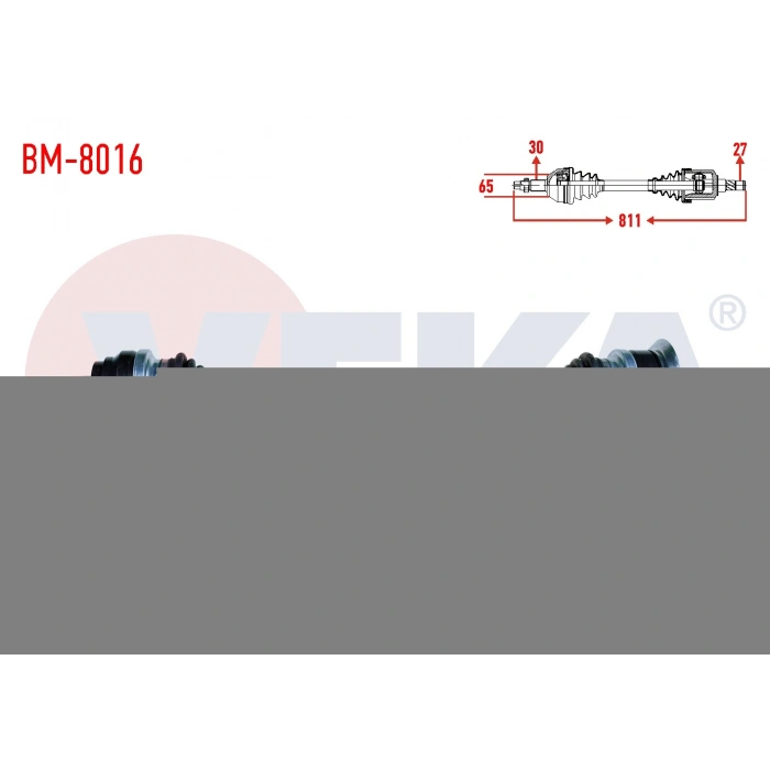 KOMPLE AKS SAG ARKA BMW 5 SERISI (F10) 520 i A-T UZUNLUK 811mm 2010-