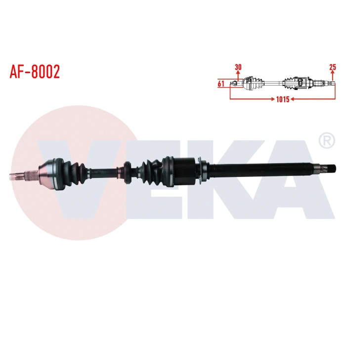 KOMPLE AKS SAG ON ALFA ROMEO 159 (939) 1.9 JTDM M-T UZUNLUK 1015mm 2006-2011