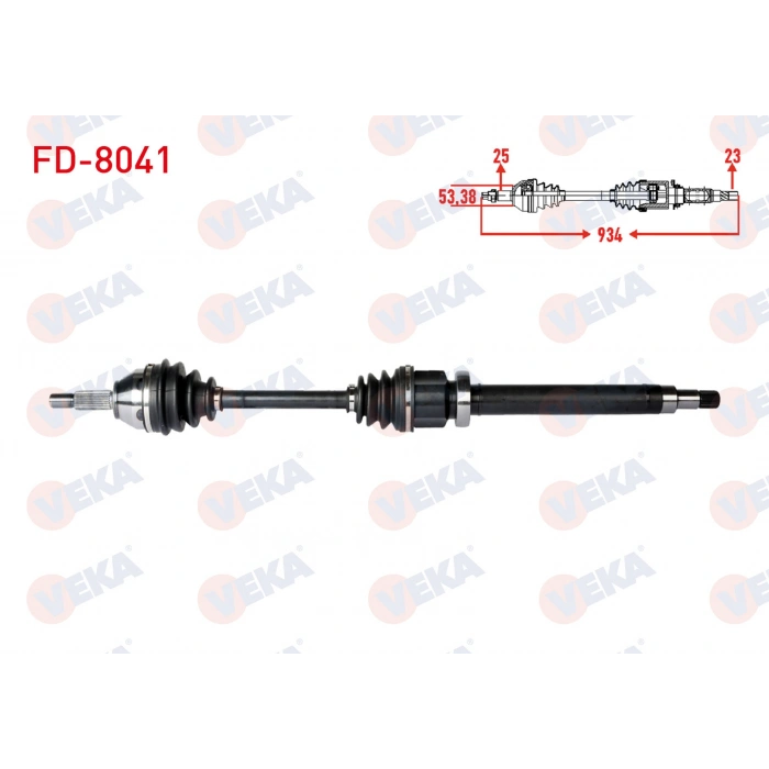 KOMPLE AKS SAG ON FORD FOCUS I (DAW,DBW) 1.4i 16v UZUNLUK 934mm 1998-2004