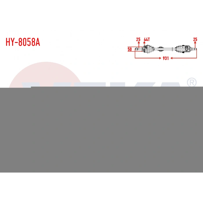 KOMPLE AKS SAG ON KIA CERATO (LD) 1.6i A-T ABSLI 44 DIS UZUNLUK 931mm 2004-2012