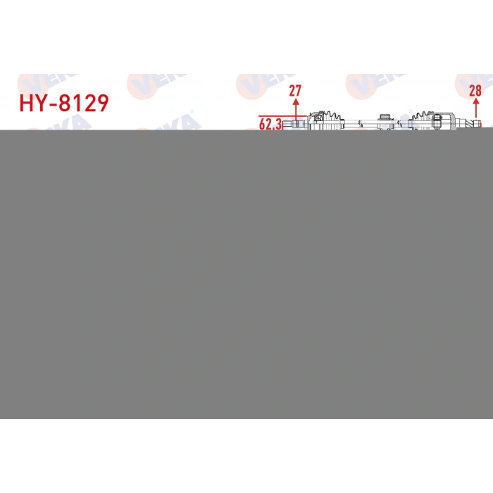 KOMPLE AKS SAG ON UZUNLUK 1010mm HYUNDAI ELANTRA 1.6 CRDI A-T 2016-