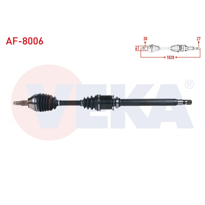 KOMPLE AKS SAG ON UZUNLUK 1028mm ALFA ROMEO 159 (939) 1.9 JTDM - 1.9 JTS A-T 2006-2011