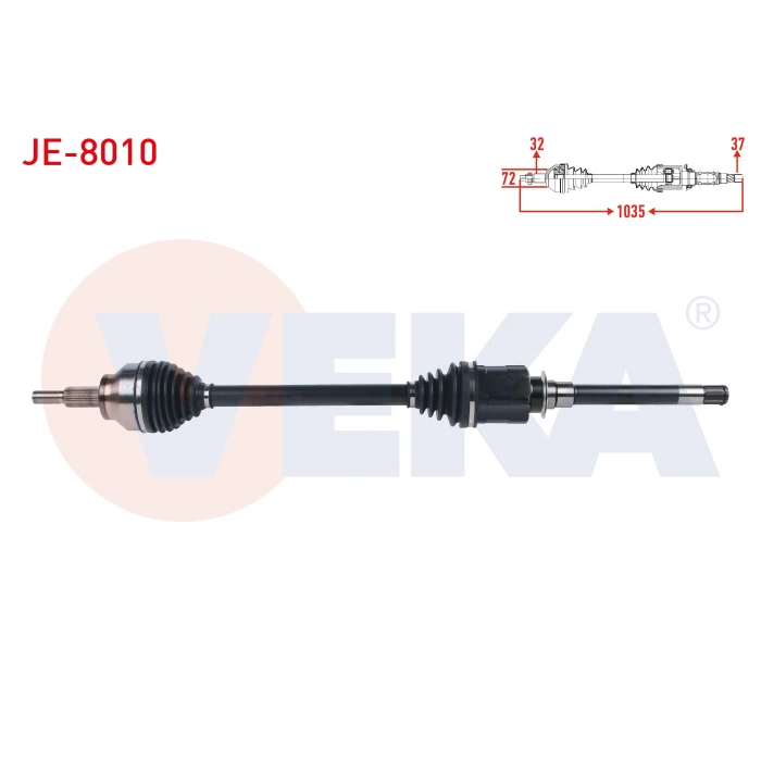 KOMPLE AKS SAG ON UZUNLUK 1035mm JEEP GRAND CHEROKEE IV (WK,WK2) 3.0 CRD 2010-