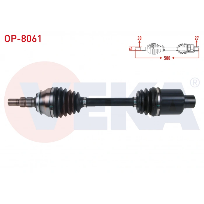 KOMPLE AKS SAG ON UZUNLUK 580mm OPEL INSIGNIA B 1.6 CDTI - 1.5 T 2017-
