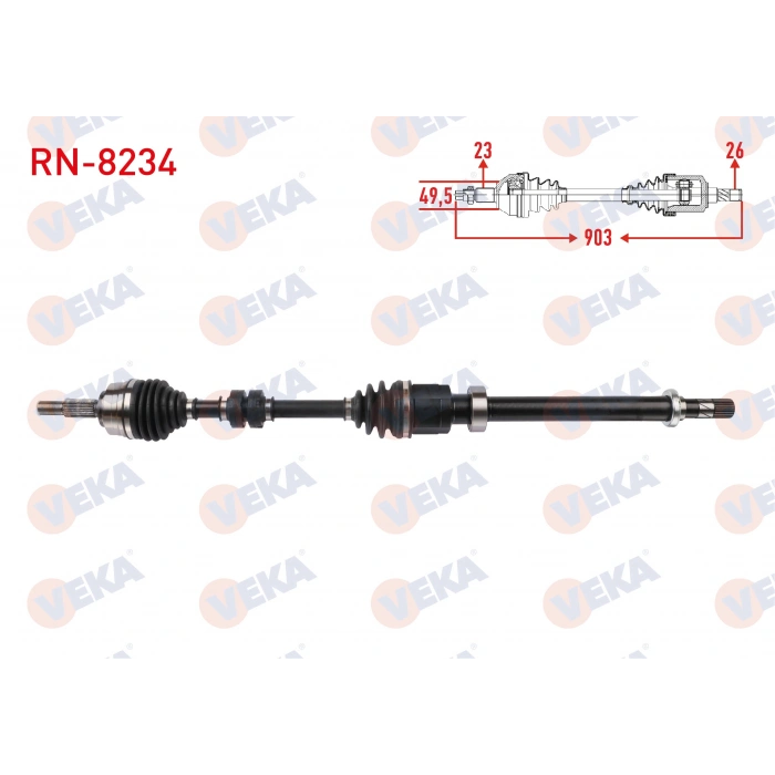 KOMPLE AKS SAG ON UZUNLUK 903mm RENAULT CLIO V 1.0 SCe M-T 2020-