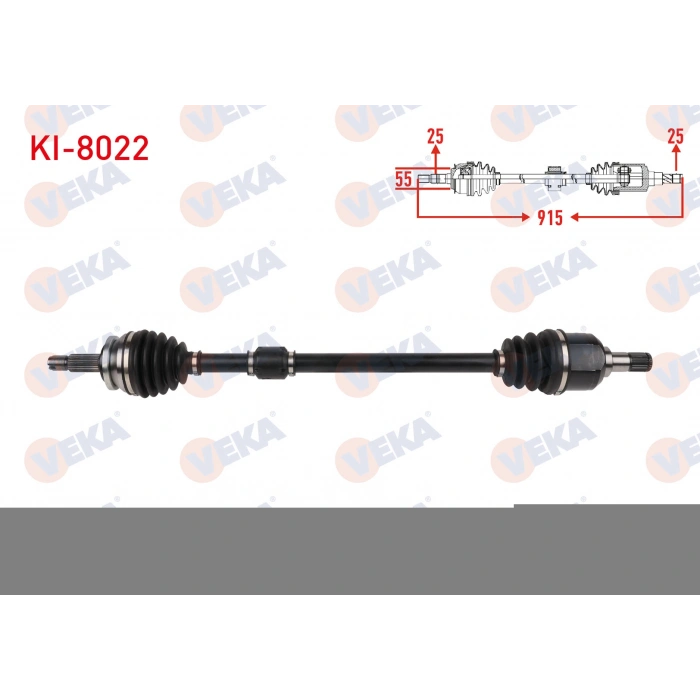 KOMPLE AKS SAG ON UZUNLUK 915mm KIA STONIC 1.0 T-GDI 6 M-T 2017-