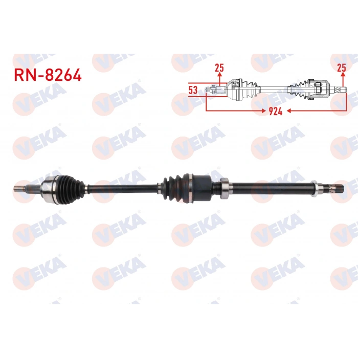 KOMPLE AKS SAG ON UZUNLUK 924mm RENAULT TALIANT 1.0 TCe 2021-
