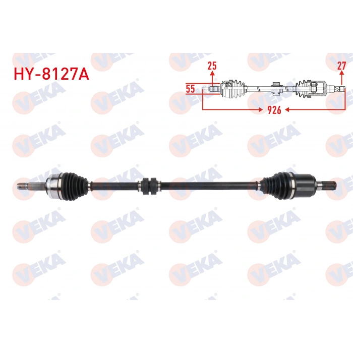 KOMPLE AKS SAG ON UZUNLUK 926mm HYUNDAI i20 1.4 6 A-T 2021-