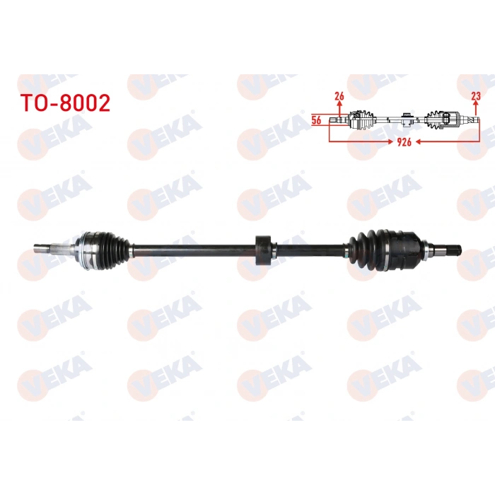 KOMPLE AKS SAG ON UZUNLUK 926mm TOYOTA COROLLA (_E10_) 1.6i 1992-1997 / COROLLA (_E11_) 1.6i 16v 1997-2002