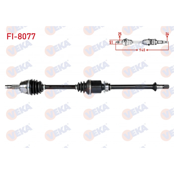 KOMPLE AKS SAG ON UZUNLUK 940mm FIAT EGEA 1.3 MJT M-T 2015-