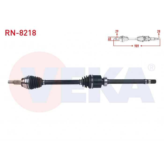 KOMPLE AKS SAG ON UZUNLUK 989mm RENAULT TALISMAN 1.6 DCI A-T 2015-