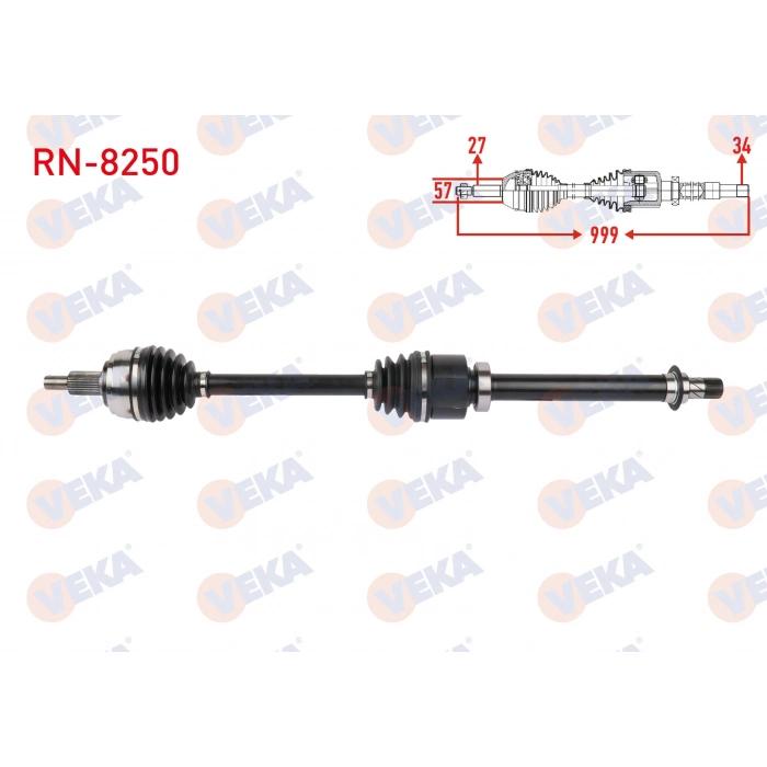 KOMPLE AKS SAG ON UZUNLUK 999mm RENAULT LATITUDE 1.5 dCi SNZ DC4 A-T 2010-