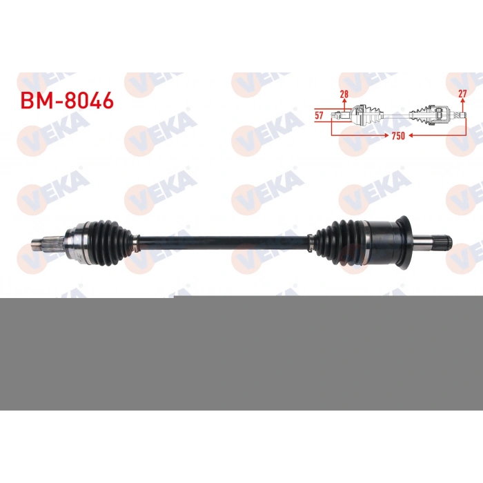 KOMPLE AKS SOL ARKA UZUNLUK 750 mm BMW 1 SERISI (F20,F21) 116 i - 118 i - 120 i 2010-/ 3 SERISI (F30) 316 i - 318 i - 320 i - 320i xDrive 2011-/ 4 SERISI (F32) 418 i 2013-