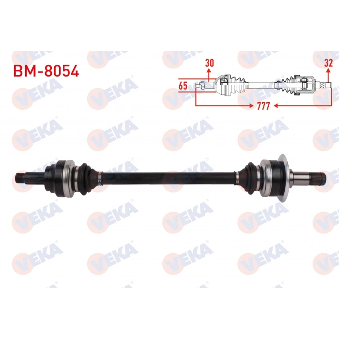 KOMPLE AKS SOL ARKA UZUNLUK 777mm BMW 5 GRAN TURISMO (F07) 530 D - 535 D X-DRIVE 8 A-T 2009-2017 / 7 (F01,F02,F03,F04) 730 - 735 -740 D X-DRIVE 8 A-T 2009-2017