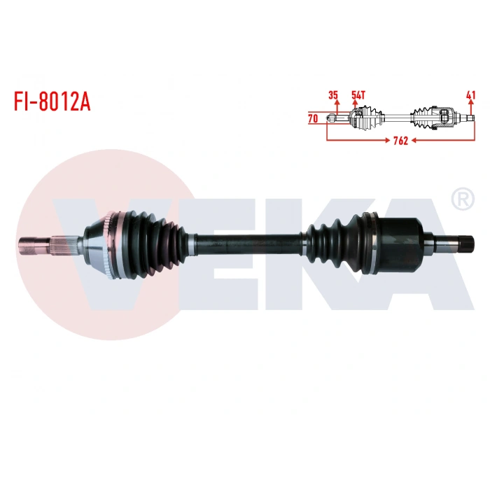 KOMPLE AKS SOL ON FIAT DUCATO (230) 2.5 D 18q ABSLI 54 DIS UZUNLUK 762mm 1994-2002