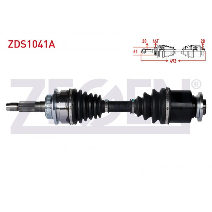 KOMPLE AKS SOL ON FORD RANGER (ET) 2.5 TD 4X4 ABSLI 44 DIS UZUNLUK 492mm 2006-2011