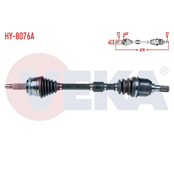 KOMPLE AKS SOL ON HYUNDAI I30 1.6 CRDI ABSLI 46 DIS M-T UZUNLUK 678mm 2011-