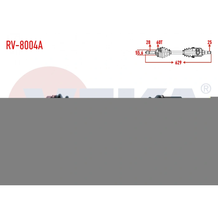 KOMPLE AKS SOL ON LAND ROVER FREELANDER (LN) 2.0 TD M-T ABSLI 60 DIS UZUNLUK 629mm 1998-2007